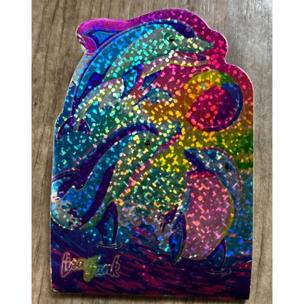 Lisa Frank Mini Notepad Dolphin Retro 1990s Stationart Notebook Vintage 3.5
